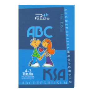 دفتر 3 خط 50 برگ پازل طرح ABC آبی